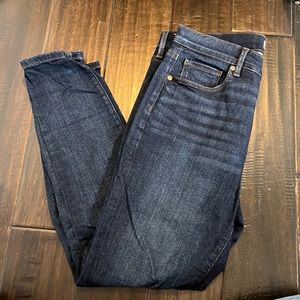 Loft high rise ankle jeans dark wash skinny jeans size 10/30